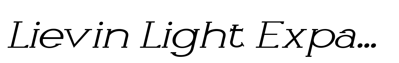 Lievin Light Expanded Italic